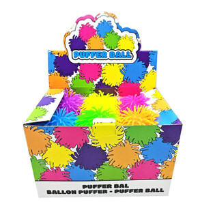 БОЛЬШОЙ ПУШИСТЫЙ МЯЧ (PUFFER BALL) - 15СМ - В ДИСПЛЕЕ (12 шт.)