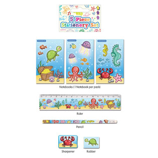 Канцелярский набор Sea Life из 5 предметов (24 шт.)