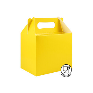Коробочка для подарков желтая 14x9,5x12 см (12 шт.)