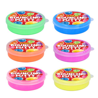 Прыгающий Пластилин Bouncing Putty, 10г - Микс Цветов (6 шт.)