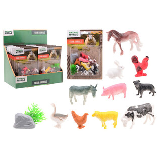 ANIMAL WORLD - Набор фигурок Животные фермы 12 шт. - в дисплее (12 шт.)