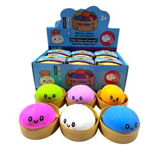 RAGE - Сквиши-дамплинги Squishy Bun БОЛЬШИЕ (8.5 x 8.5 x 4.8 см) - Вирусная игрушка-фиджет 2026 (12 шт.)