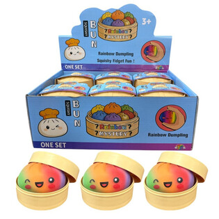 RAGE - RAINBOW Squishy Bun Dumplings БОЛЬШИЕ (8.5 x 8.5 x 4.8 См) - Вирусная Игрушка 2026 (12 шт.)