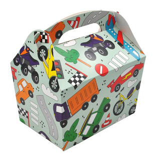 ДЕТСКАЯ КОРОБКА ДЛЯ МЕНЮ: ТРАНСПОРТ - Разм. 18.5x12x19 СМ - FOODBOX - KIDSBOX (24 шт.)