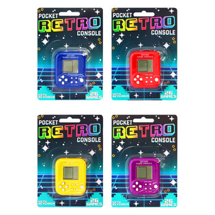 КАРМАННАЯ РЕТРО ИГРОВАЯ КОНСОЛЬ-БРЕЛОК - 26 ИГР (6 ШТ.)