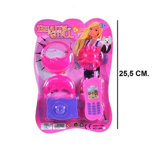 Детский игровой набор красоты Beauty Girl на карте (6 шт.)